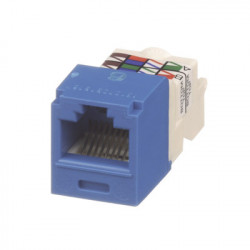 PANDUIT CJ688TPBU Conector Jack RJ45 Estilo TP Mini-Com Categoria 6 de 8 posiciones y 8 cables Color Azul