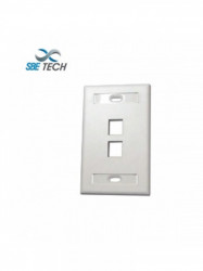 SBE TECH - SBT1630002 - SBETECH SBE-2517-2P-WT - Placa de pared de 2 puerto color blanco