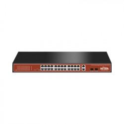 WI-TEK WI-PS526G Switch PoE (802.3af/at) no administrable de largo alcance hasta 250m con 24 x 10/100Mbps 2 x SFP Gigabit Combo 250 W