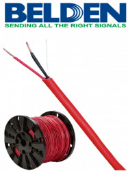 BELDEN TVD416007 BELDEN 5220UL0021000 - Bobina de cable para sistemas de deteccion de incendio / 2 Conductores / Calibre 16 / Sin blindar / Rojo / 305 Metros
