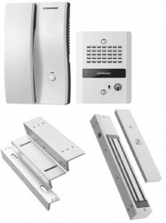 COMMAX cmx2420006 COMMAX DP2LMB1805PAK - Paquete de audioportero con apertura de puerta incluye cerradura magnetica de 180 Kg o 350 lb y soporte de instalacion en ZL