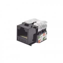 LINKEDPRO - LP-KJ-601-BK - Módulo Jack Keystone Cat6 con terminación 110 (Punchdown) para faceplate - Color Negro