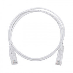 LINKEDPRO - LP-UT6-100-WH28 - Cable de Parcheo Slim UTP Cat6 - 1 metro Blanco Diámetro Reducido (28 AWG)