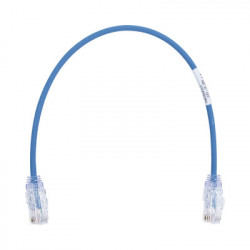 PANDUIT - UTP28SP1BU - Cable de Parcheo TX6 UTP Cat6 Diámetro Reducido (28AWG) Color Azul 1ft