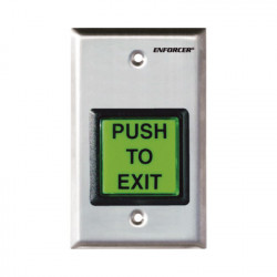 SECO-LARM USA INC SD-7202GC-PEQ Boton de salida con iluminacion con placa de pared de acero inoxidable