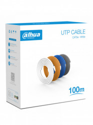 DAHUA DHT2640001 DAHUA PFM920I-5EU-U-100 - Bobina de 100 Mts de Cable UTP Cat5e/ 100% Cobre/ Color Blanco/ Cubierta Retardante de Flama con Certificacacion ANSI/ UL CM/ Ideal para Video y Redes/ LoNuevo