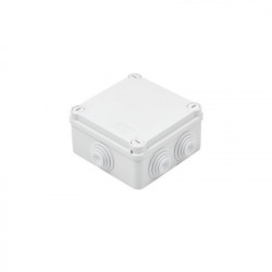 GEWISS GW-44-024 Caja de derivacion de PVC Auto-extinguible con 6 entradas tapa y tornillo de media vuelta de 1/4" 100x100x50 MM (Medidas internas mayor area permisible para el cable Para exterior (IP55)