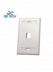 SBE TECH SBT1630001 SBETECH SBE-2517-1P-WT - Placa de pared de 1 puerto color blanco