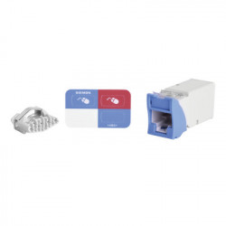 SIEMON - Z6-06 - Jack Z-MAX UTP Categoría 6 Montaje híbrido en Placa de Pared (Plano y Angulado) Color Azul