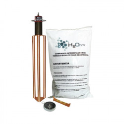 TOTAL GROUND TG-45AB Electrodo para corriente maxima de 45 Amp. con Filtro y Compuesto H2Ohm.