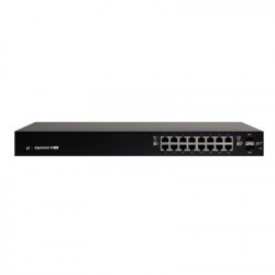 UBIQUITI NETWORKS - ES-16-150W - Switch EdgeMAX Administrable de 16 Puertos Gigabit con PoE+/PoE Pasivo 24V + 2 Puertos SFP 150 W