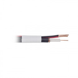EPCOM POWERLINE - PRO-RG-59VW - Bobina de cable coaxial RG59 de 150 m con 95% de cobre y 2 conductores calibre 18 para alimentación para Aplicaciones de CCTV Color Blanco