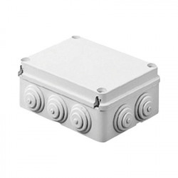 GEWISS GW-44-010 Caja de derivacion de PVC Auto-extinguible con 12 entradas tapa atornillada 380x300x120 MM Para Exterior (IP55)
