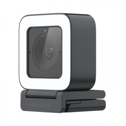 HIKVISION DS-UL2 Camara Web ALTA DENIFICION (1080p) / Aro de Luz Interconstruido / Gran Angular / Microfono Integrado / Conector USB de 2 mts / Facil de Instalar / Reduccion de Ruido Inteligente