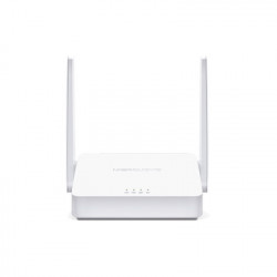 Mercusys MW302R Router Inalambrico WISP N 2.4 GHz de 300 Mbps 1 puerto WAN 10/100 Mbps 2 puertos LAN 10/100 Mbps version con 2 antenas de 5 dBi