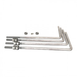 SYSCOM TOWERS MSC30ANCLAL Juego de 4 anclas en L para instalacion de postes o equipos similares.