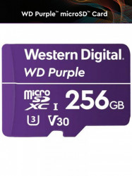WESTERN DIGITAL WDC1510001 MEMORIA WD 256GB MICRO SDXC PURPLE SC QD101 VIDEOVIGILANCIA 24/7 CLASE 10 U1 LECT 50MB/S ESC 40MB/S