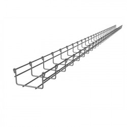 CHAROFIL - CH-54-100EZ - Charola tipo malla 54/100 mm con acabado Electro Zinc hasta 86 cables Cat6 tramo 3 m