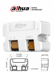 DAHUA DAC081001 DAHUA PFM320D-015 - Fuente de Poder de 12v 1.5 Amp/ Tipo Convertidor de 110 VCA a 12VCD1.5A/ Led Indicador/ Facil Instalacion/ Certificaciones CE FCC/