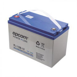 EPCOM POWERLINE - PL-110-D12 - Acumulador EPCOM 12Vcd 110Ah Tecnología VRLA AGM Ciclo Profundo para Aplicaciones Fotovoltaicas