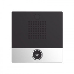 FANVIL I10S Mini Intercomunicador para hoteleria y hospitales con diseno elegante PoE 1 boton 1 relevador integrado de salida y entrada.