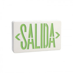 SFIRE SF820X Letrero LED de SALIDA Universal con alto brillo/uso en pared lateral o techo/Bateria de Respaldo Incluida.