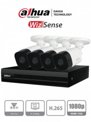 DAHUA DHT0250014 DAHUA COOPER KITXVR1B04-I1MP - Kit de 4 Canales 1 Megapixel/ Cooper-I/ WizSense/ H.265/ 4 Camaras B1A11/ Soporta 1 Canal IP Adicional/ SMD Plus/ Busqueda Inteligente (Humanos y Vehiculos)/ 1 Puerto Sata/ LoNuevo