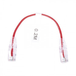 LINKEDPRO - LP-UT6-020-RD28 - Cable de Parcheo Slim UTP Cat6 - 20 cm Rojo Diámetro Reducido (28 AWG)