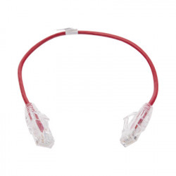 LINKEDPRO - LP-UT6-030-RD28 - Cable de Parcheo Slim UTP Cat6 - 30 cm Rojo Diámetro Reducido (28 AWG)