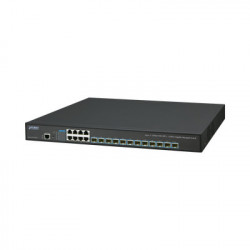 PLANET XGS-6350-12X8TR Switch Administrable Layer 3 12-Puertos 10G SFP 8-Puertos 10/100/1000T C/Fuente Redundante AC