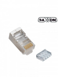 SAXXON - TCE442036 - SAXXON S901E - Conector plug RJ45 para cable UTP con guía / CAT 6 / Blindado / Paquete 100 piezas