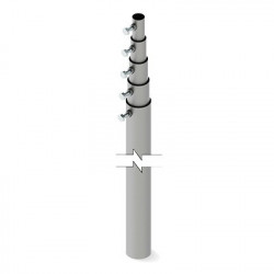 SYSCOM TOWERS - SLM-15 - Mástil telescópico de 15 m (49.2 ft) Compuesto por 5 Secciones Concéntricas (requiere accesorios de instalación)