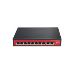 WI-TEK WI-PS210G Switch PoE (802.3af/at/bt) no administrable de largo alcance hasta 250m 8 x 10/100Mbps (PoE) 2 x Puertos Gigabit Uplink 120 W