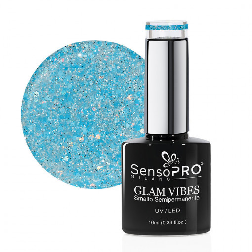 Oja Semipermanenta Glam Vibes SensoPRO Milano #05 Carribean Princess, 10ml