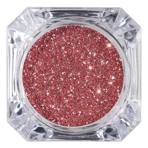 Sclipici Unghii Pulbere LUXORISE, Rose Crystal Glitter