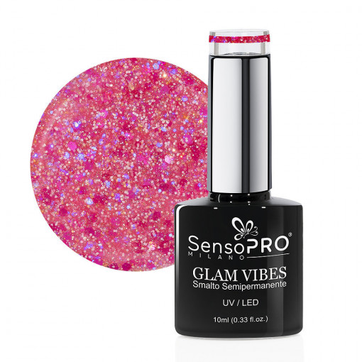 Oja Semipermanenta Glam Vibes SensoPRO Milano #07 Ruby Princess, 10ml