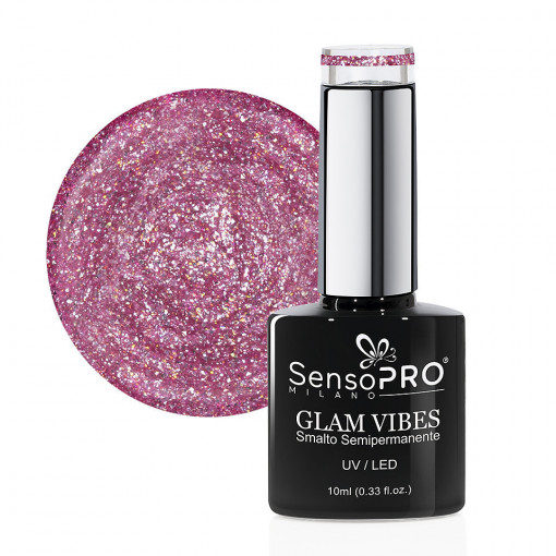 Oja Semipermanenta Glam Vibes SensoPRO Milano #28 Rosy Fantasy, 10ml