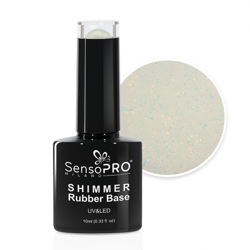 Shimmer Rubber Base SensoPRO Milano 10ml, Glimmer Prosecco #17