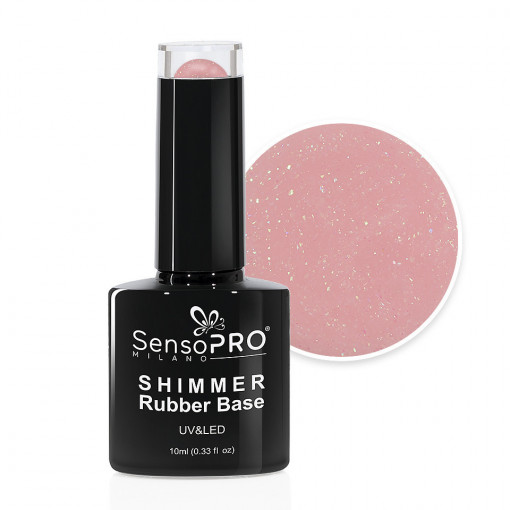 Shimmer Rubber Base SensoPRO Milano 10ml, Milk Coffee #27