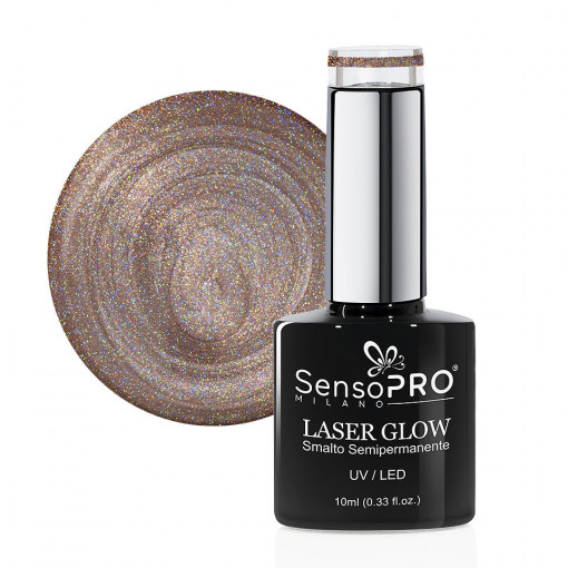 Oja Semipermanenta Holografica Laser Glow SensoPRO Milano #14 Planet Party, 10ml