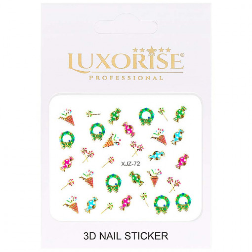 Sticker 3D Unghii Adventure XJZ-72 Christmas Collection, LUXORISE