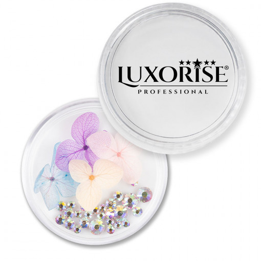 Poze Flori Uscate Unghii cu cristale - Floral Fairytale #15 LUXORISE