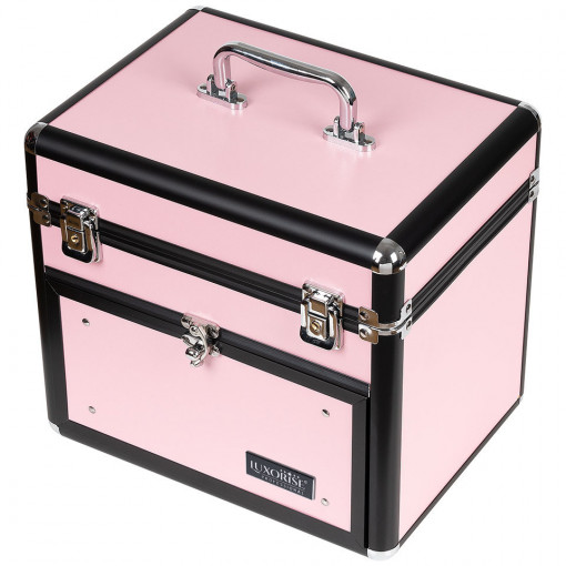 Poze Geanta Produse Cosmetice din Aluminiu, Pink Euphoria - LUXORISE