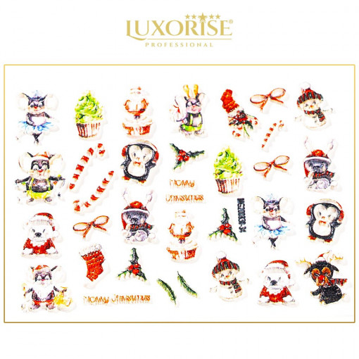 Tatuaj 3D Unghii LUXORISE, Happy Christmas