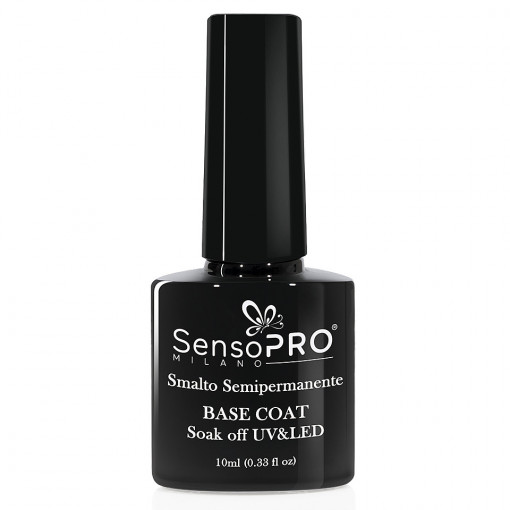 Base Coat Oja Semipermanenta SensoPRO Milano 10ml - Gel de Baza pentru Oja Semipermanenta