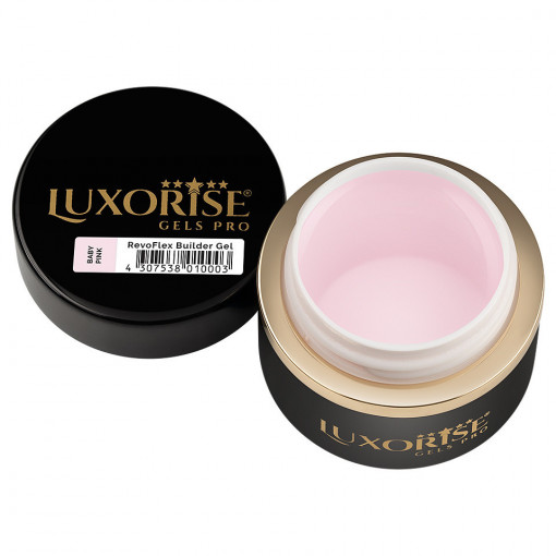 Poze Gel UV Constructie Unghii RevoFlex LUXORISE 50ml, Baby Pink