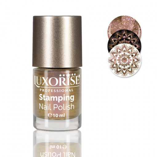 Oja Stampila Unghii Disco LUXORISE, Gold Rose #01