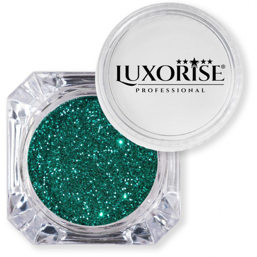 Poze Sclipici Glitter Unghii Pulbere Emerald Green #09, LUXORISE
