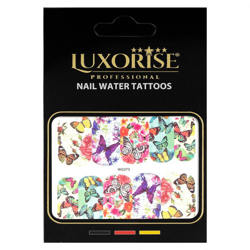 Tatuaj unghii Butterfly WG273, LUXORISE