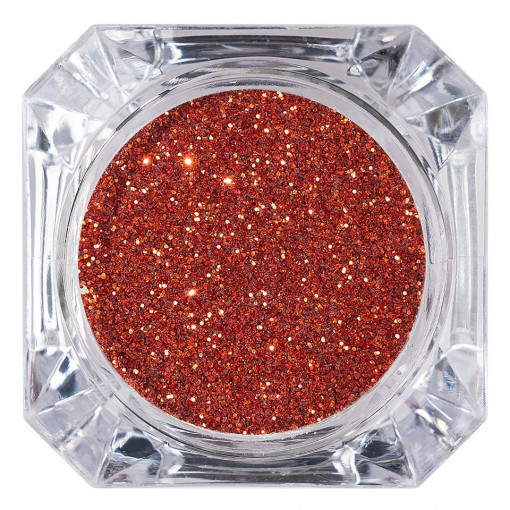 Sclipici Glitter Unghii Pulbere Orange Red #32, LUXORISE